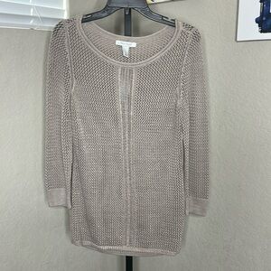 White House Black Market Taupe Knit Sweater
